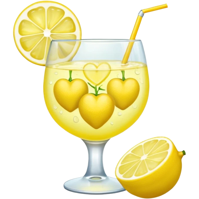 heart with summer lemonade emoji