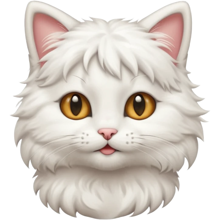 Cute cat brushing hair emoji