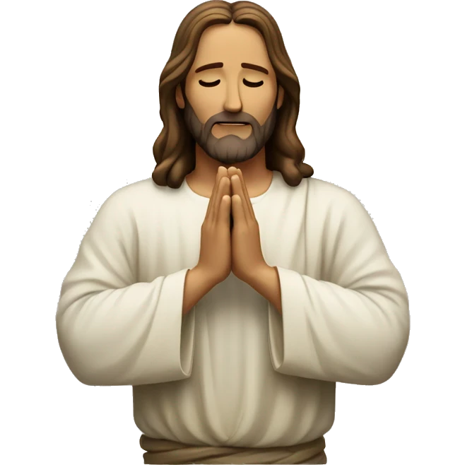 Jesus praying for everyone  emoji