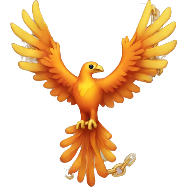 Phoenix with gold chain emoji