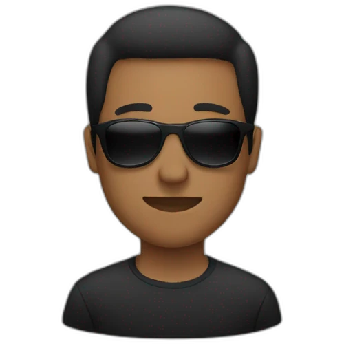 man, black sunglasses emoji