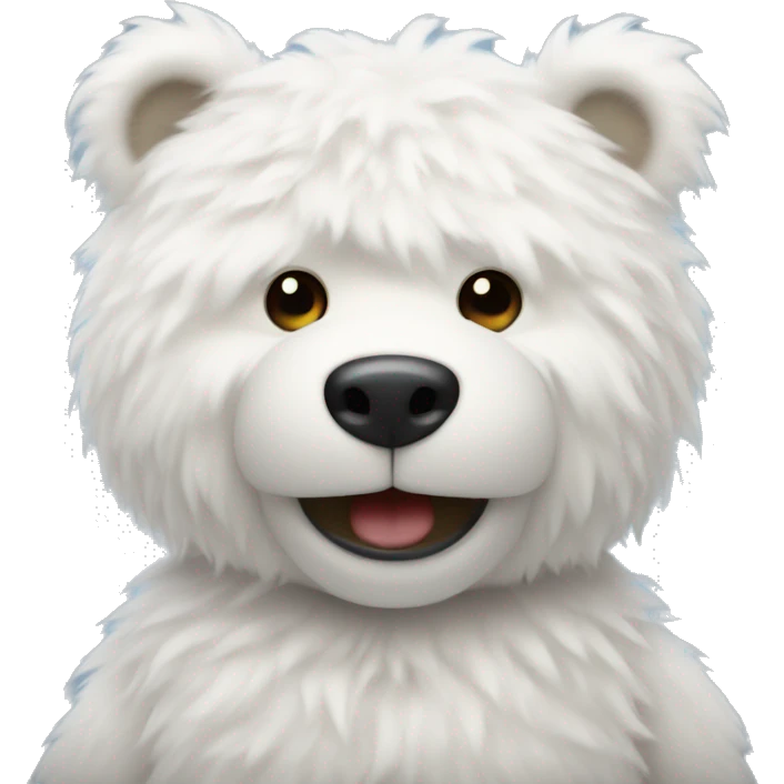 white fluffy teddy bear emoji