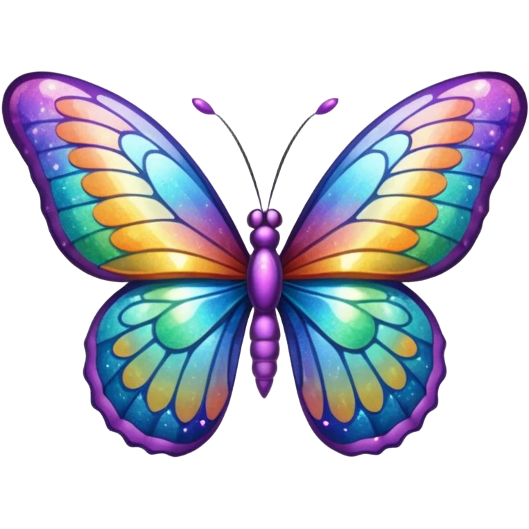 glitter butterfly emoji