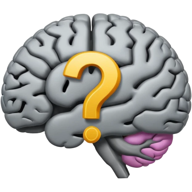 brain, task, question mark emoji