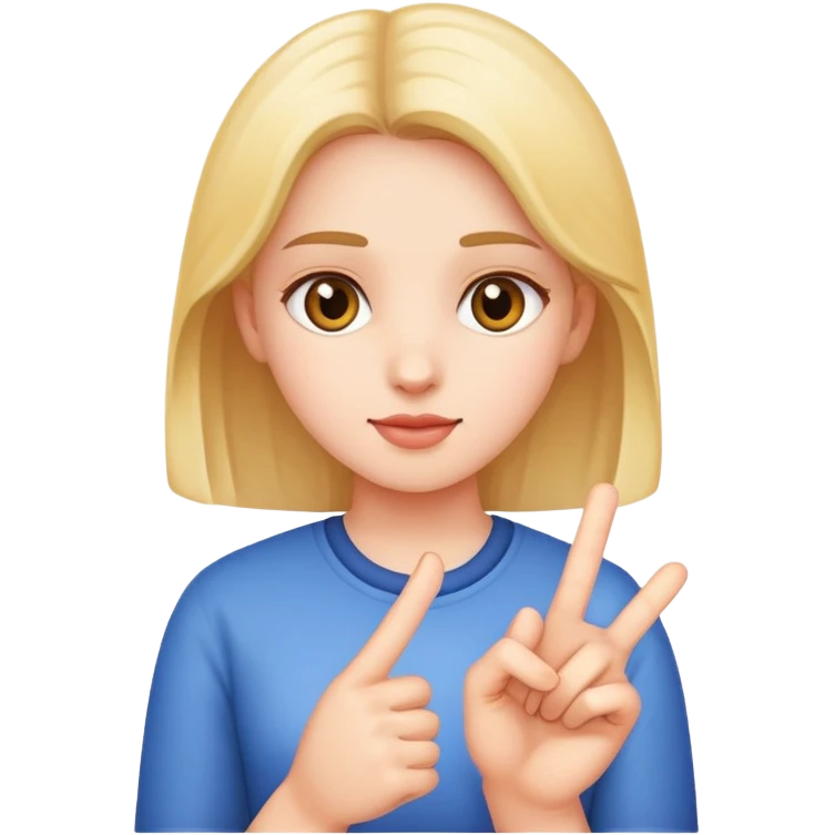 Girl holding number 1 emoji
