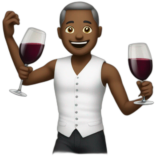 Wine dancing emoji