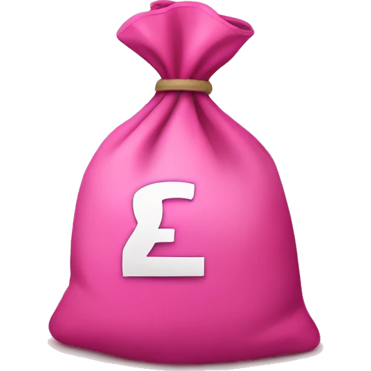 Pink money bag emoji