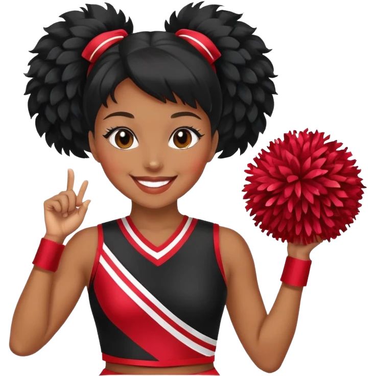 Black cheerleader emoji