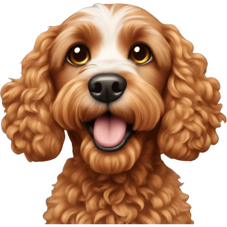 Ginger cockapoo dog  emoji