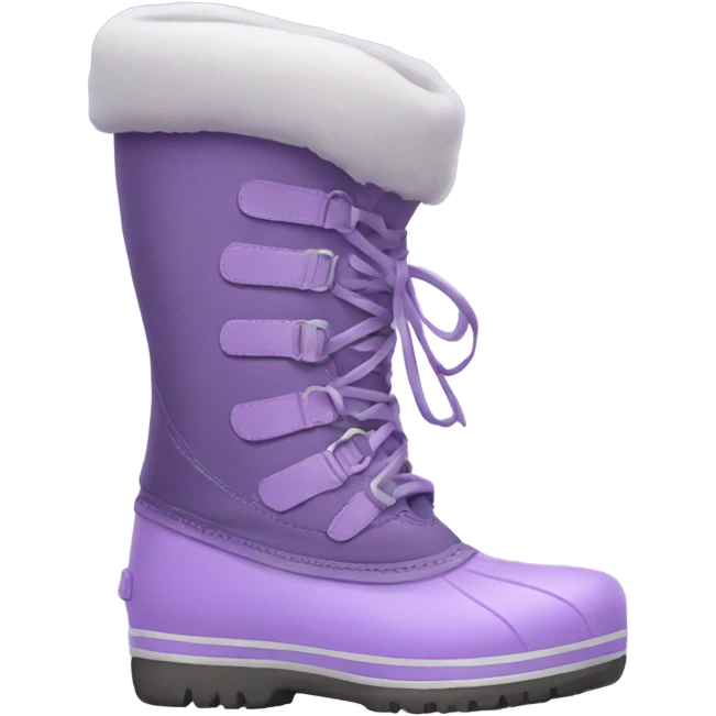 light purple snow boots emoji