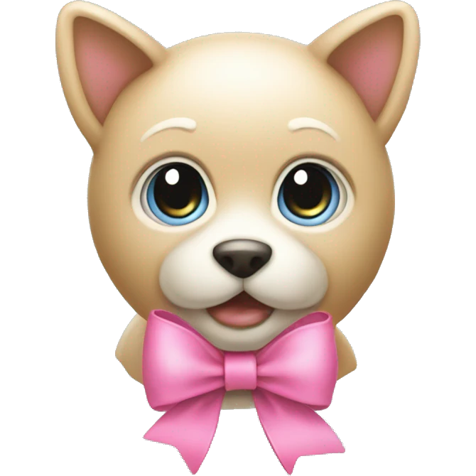 Telegram logo with pink bow emoji
