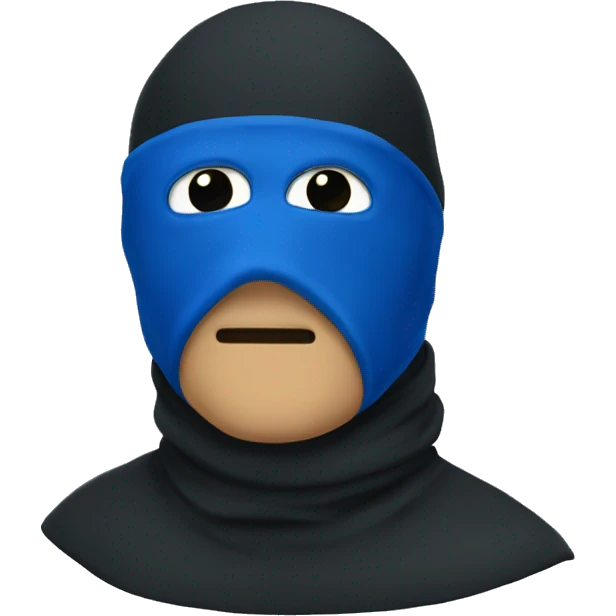 BLUE balaclava emoji