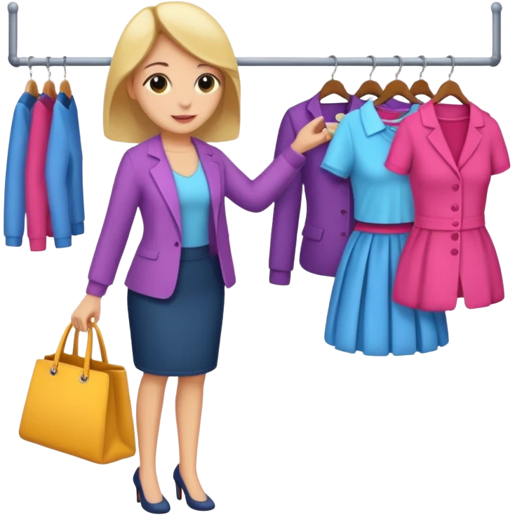 woman buying clothes emoji