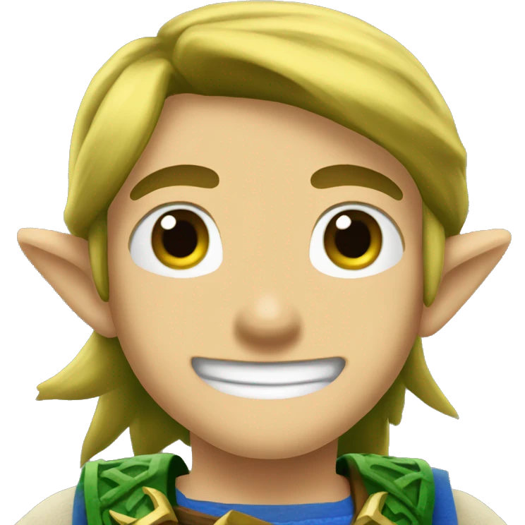 Link of Zelda face smile emoji