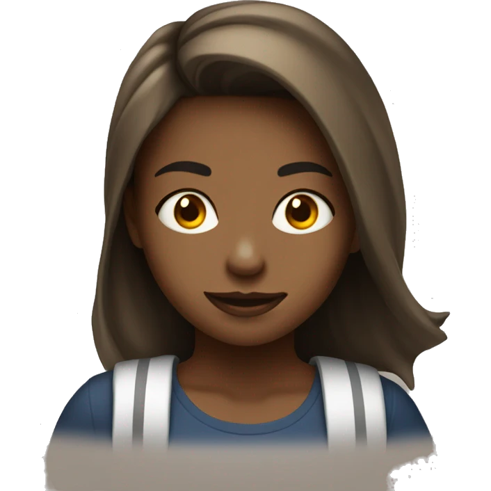 Girl Student with a tshirt Saying Coffee is life  emoji