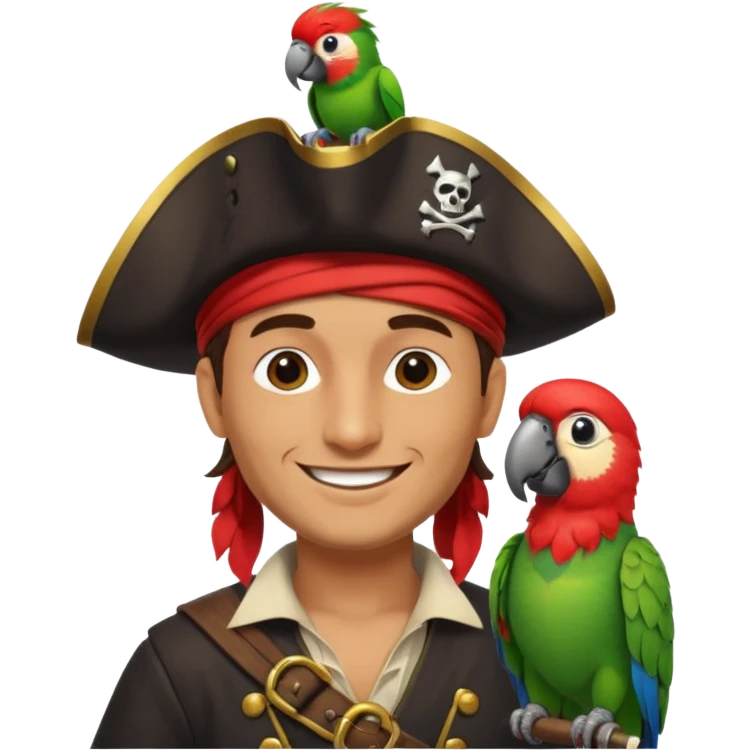pirate and parrot emoji
