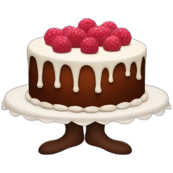 Cake with legs emoji