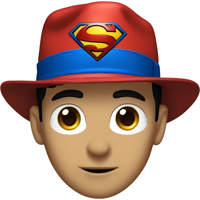 superman whith a hat emoji