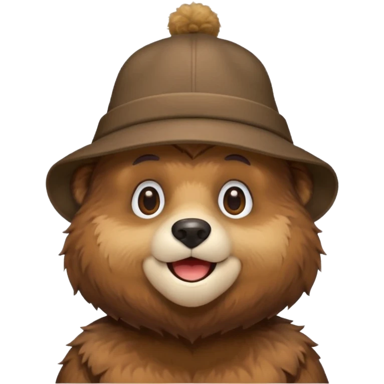 bear wearing hat emoji