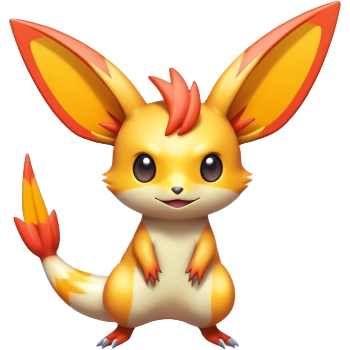 Colorful Shiny Exotic Victini-Salandit-Minccino-Emolga-Fakémon-hybrid-creature (full body)  emoji