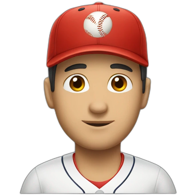 guy with a baseball cap that reads pilota uficciale emoji