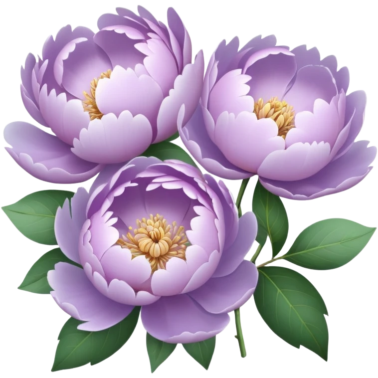 lilac pastel peonies emoji
