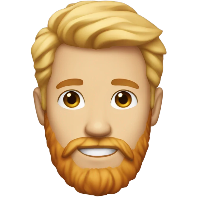 Red beard white eyebrows blonde hair  emoji