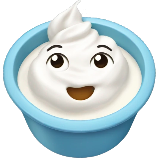 A clean yogurt bow emoji