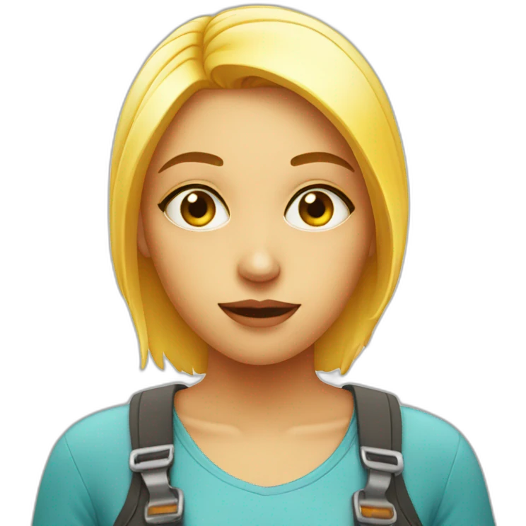 thirsty girl with juice emoji