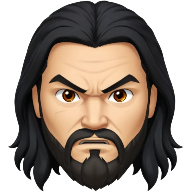 jason mamo long hair angry  from Games of throne character face only younger emoji