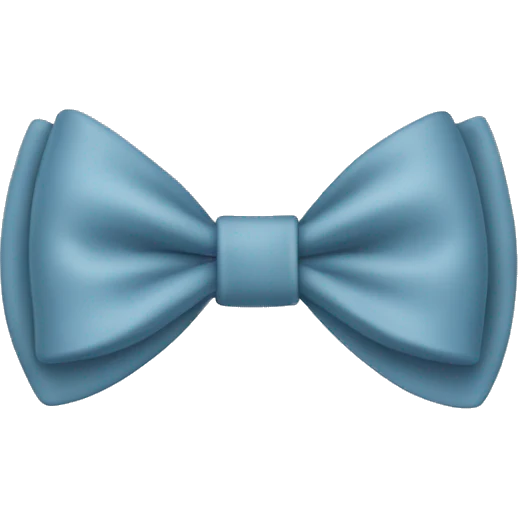 Dusty blue colored bow collar emoji