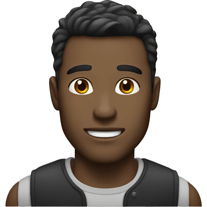 Guy with sharp jawline and brunette hair emoji