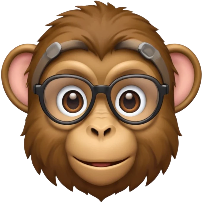 monkey nerd cute emoji