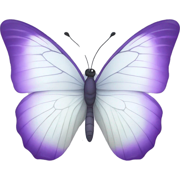 Pastel white-purple butterfly emoji