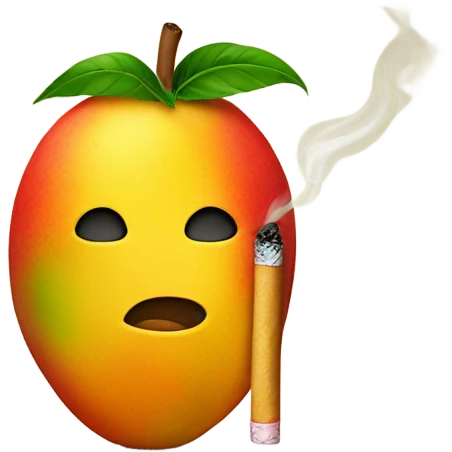 Mango smoking a cigarette emoji