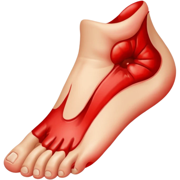 infektion am fuss,  emoji