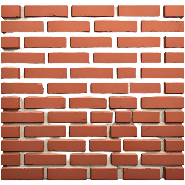 brick wall viewed from the side, perspective view emoji