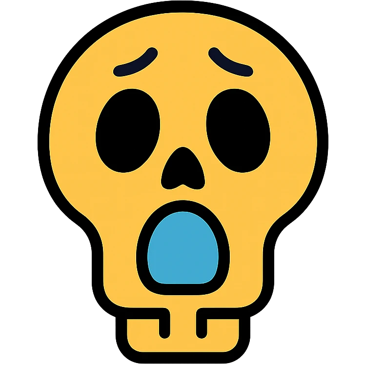 shocked skull icon emoji