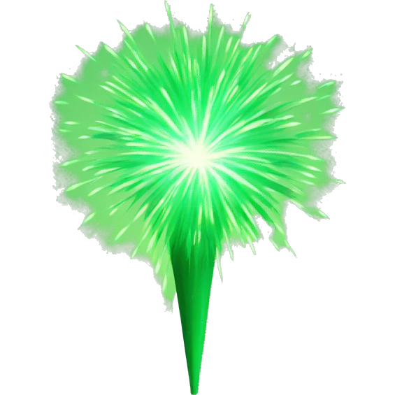 Green fireworks  emoji