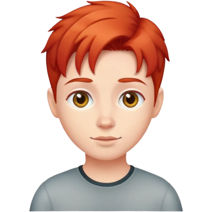 Cute peanut with red hair emoji