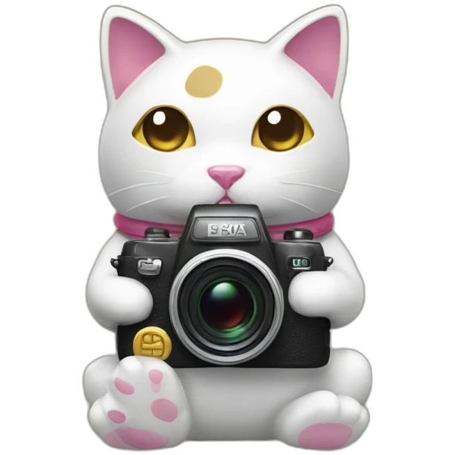 shiny-maneki-neko-with-camera emoji