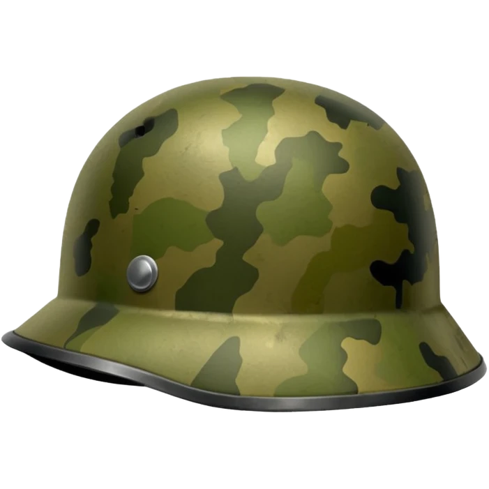 military helmet in camouflage ww2 emoji