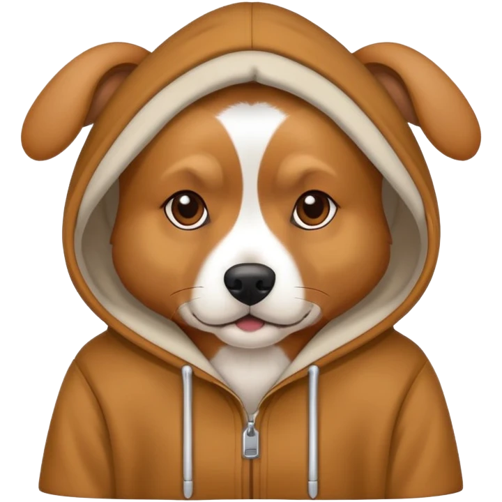 Dog wearing hoodie  emoji