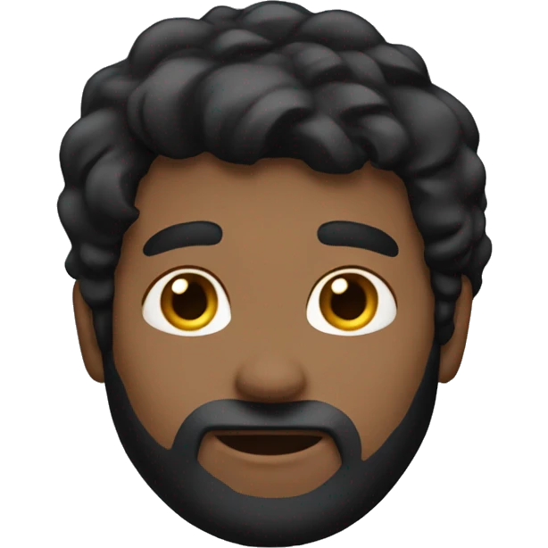 long black hair men, surprize emoji