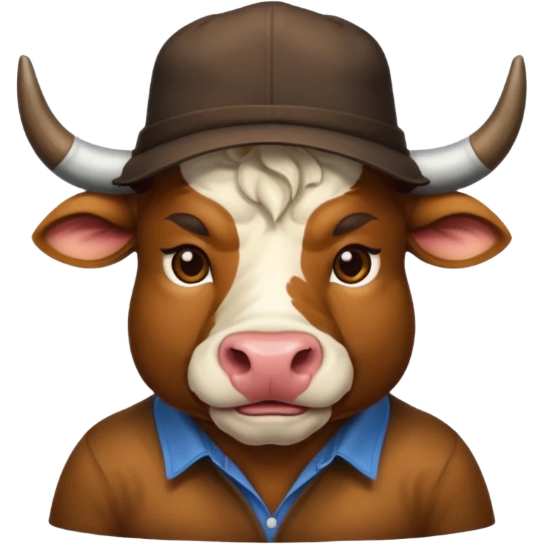 hat bull with shirt emoji