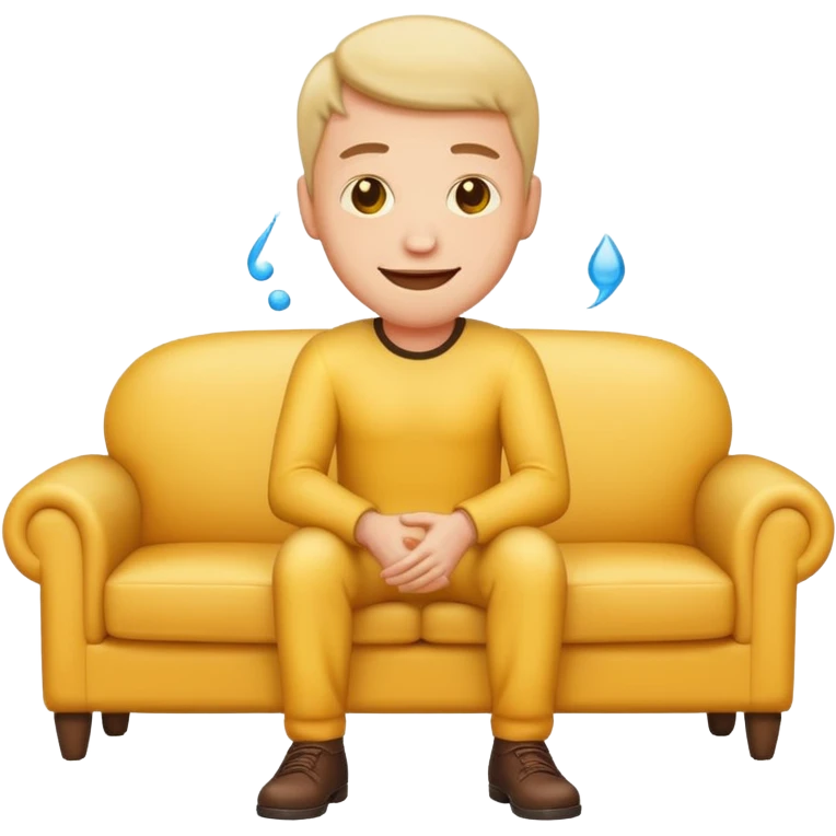 emoji man Peeing on a couch emoji