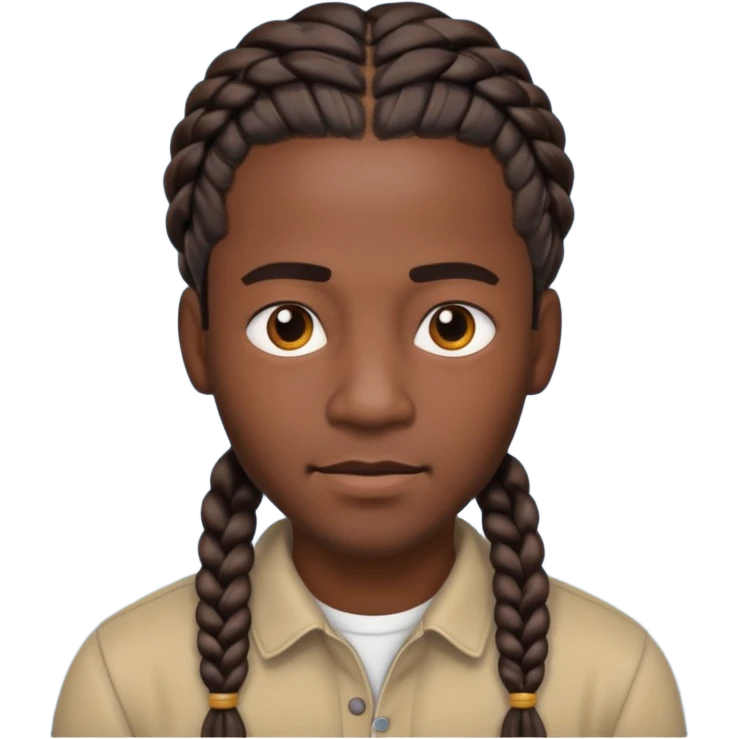 Black man with braids emoji