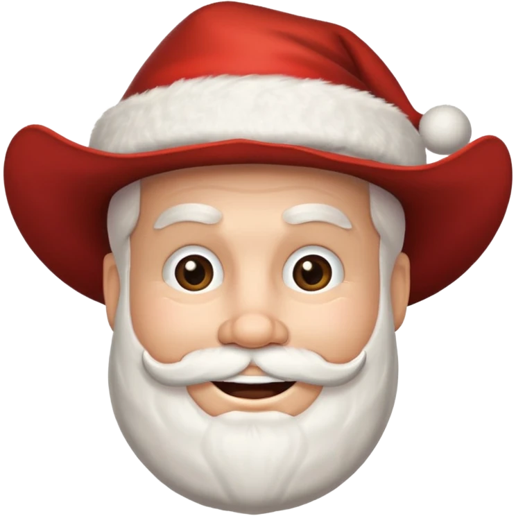 Santa with a cowboy hat just the head emoji