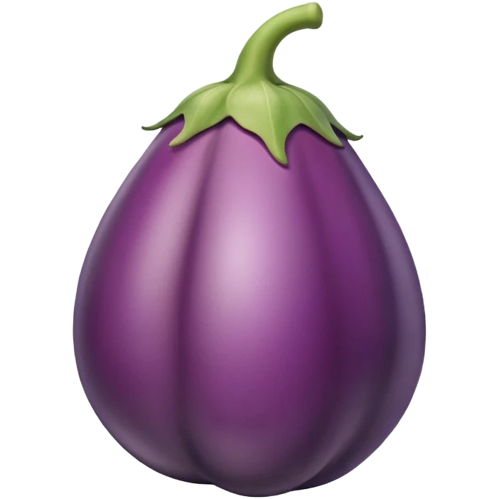Eggplant in peach emoji