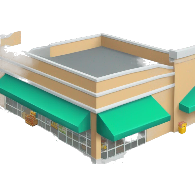 supermarket exterior structure emoji